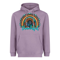 Lavender western thanksgiving rainbow with turkey Heavyweight Hoodie - RanaPortraitStore