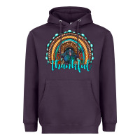 Plum western thanksgiving rainbow with turkey Heavyweight Hoodie - RanaPortraitStore