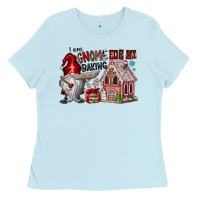 Baby Blue Iam Gnome For My Baking Ladies Tee - CowhideDigitalArt