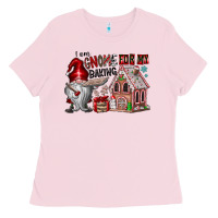 Bubblegum Pink Iam Gnome For My Baking Ladies Tee - CowhideDigitalArt