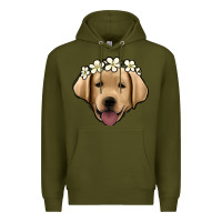 Army Green Labrador Premium Hoodie - Jasminsmagicworld