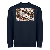 Navy cowhide leopard background Heavyweight Sweatshirt - RanaPortraitStore