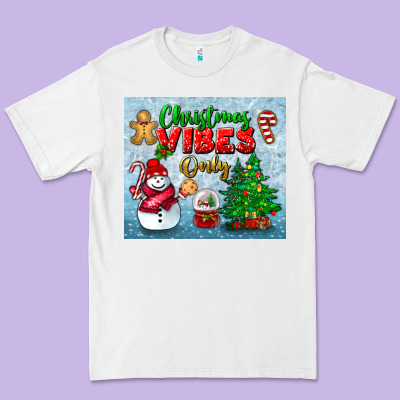 Christmas Vibes Only Tumbler Premium Tee Designed By Bundleandbundleshop