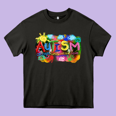 Autism Accept Understand Love Heavy Core Tee Designed By Fadigitalartstudio