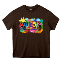 Chocolate Brown Autism accept understand love Heavy Core Tee - FaDigitalArtStudio