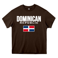 Chocolate Brown dominican republic Heavy Core Tee - DesigneFamous