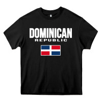 Black dominican republic Heavy Core Tee - DesigneFamous