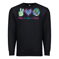 Black Peace Love Teach Premium Sweatshirt - Jasminsmagicworld