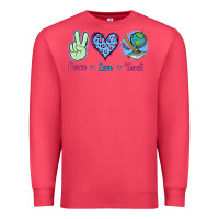 Cardinal Peace Love Teach Premium Sweatshirt - Jasminsmagicworld