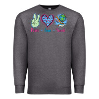 Charcoal Heather Peace Love Teach Premium Sweatshirt - Jasminsmagicworld