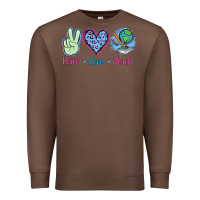 Chestnut Peace Love Teach Premium Sweatshirt - Jasminsmagicworld
