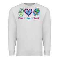Dove Grey Peace Love Teach Premium Sweatshirt - Jasminsmagicworld