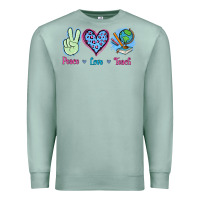 Seafoam Peace Love Teach Premium Sweatshirt - Jasminsmagicworld
