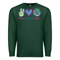 Sports Green Peace Love Teach Premium Sweatshirt - Jasminsmagicworld