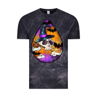 Cloud Black Hallowen Teardrop Vintage Tee - LillyAllenDesigns