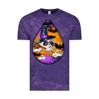 Cloud Purple Hallowen Teardrop Vintage Tee - LillyAllenDesigns