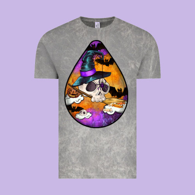 Hallowen Teardrop Vintage Tee Designed By Lillyallendesigns