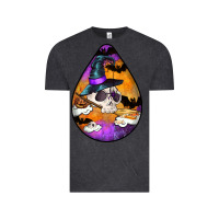 Vintage Black Hallowen Teardrop Vintage Tee - LillyAllenDesigns