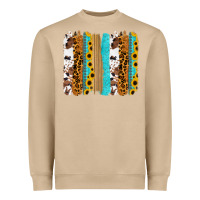 Mushroom turquoise sunflowers cowhide leopard glitter background Heavyweight Sweatshirt - RanaPortraitStore