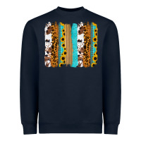 Navy turquoise sunflowers cowhide leopard glitter background Heavyweight Sweatshirt - RanaPortraitStore