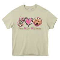 Mossy Peace Love Labrador Heavy Core Tee - Jasminsmagicworld