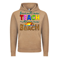 Vintage Coffee first we teach then we beach Vintage Hoodie - Artiststas