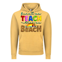 Vintage Mustard first we teach then we beach Vintage Hoodie - Artiststas