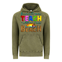 Vintage Olive first we teach then we beach Vintage Hoodie - Artiststas