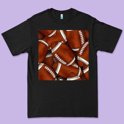 American Football Seamless Pattern Premium Tee Designed By Bundleandbundleshop