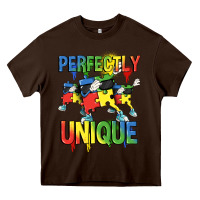 Chocolate Brown Perfectly unique Autism Awareness Day Heavy Core Tee - FaDigitalArtStudio