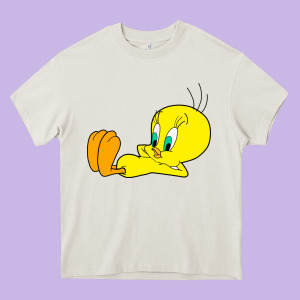 Tweety Bird Heavy Core Tee Designed By Designefamous