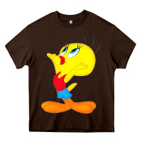Chocolate Brown tweety bird Heavy Core Tee - DesigneFamous