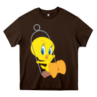 Chocolate Brown tweety bird Heavy Core Tee - DesigneFamous