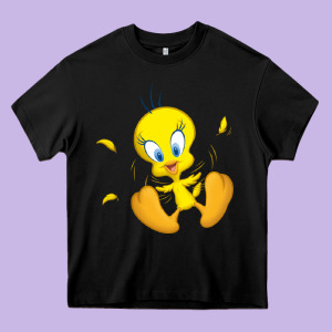 Tweety Bird Heavy Core Tee Designed By Designefamous