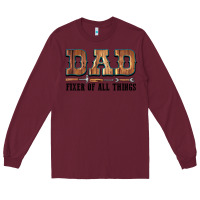 Burgundy Dad Fixer Of All Things Long Sleeve Tee - LillyAllenDesigns