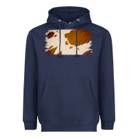 Navy Cowhide Lightbrown Heavyweight Hoodie - Jasminsmagicworld