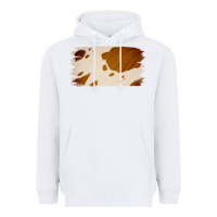 White Cowhide Lightbrown Heavyweight Hoodie - Jasminsmagicworld