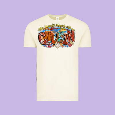 My Favorite Players Call Me Cousin Basketball Vintage Tee Designed By Cowhidedigitalart