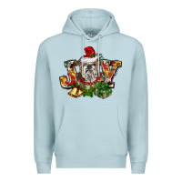 Blue Mist Christmas joy english bulldog Premium Hoodie - BarkalooDesign
