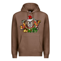 Chestnut Christmas joy english bulldog Premium Hoodie - BarkalooDesign