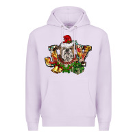 Lilac Christmas joy english bulldog Premium Hoodie - BarkalooDesign