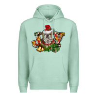 Seafoam Christmas joy english bulldog Premium Hoodie - BarkalooDesign