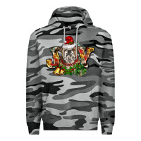Slate Camo Christmas joy english bulldog Premium Hoodie - BarkalooDesign