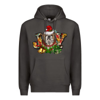 Smoke Christmas joy english bulldog Premium Hoodie - BarkalooDesign
