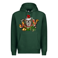 Sports Green Christmas joy english bulldog Premium Hoodie - BarkalooDesign