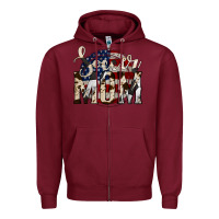 Burgundy soccer mom Zipper Hoodie - Jasminsmagicworld