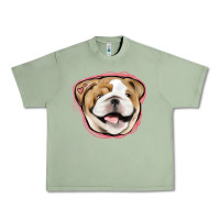 Oil Green bulldog pink glitter Urban Heavy Tee - Jasminsmagicworld