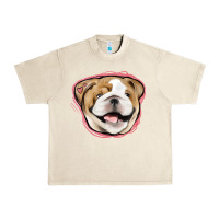 Sandshell bulldog pink glitter Urban Heavy Tee - Jasminsmagicworld