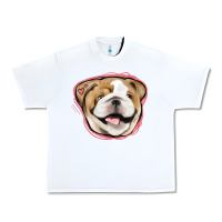 Bulldog Pink Glitter Urban Heavy Tee | Teevron