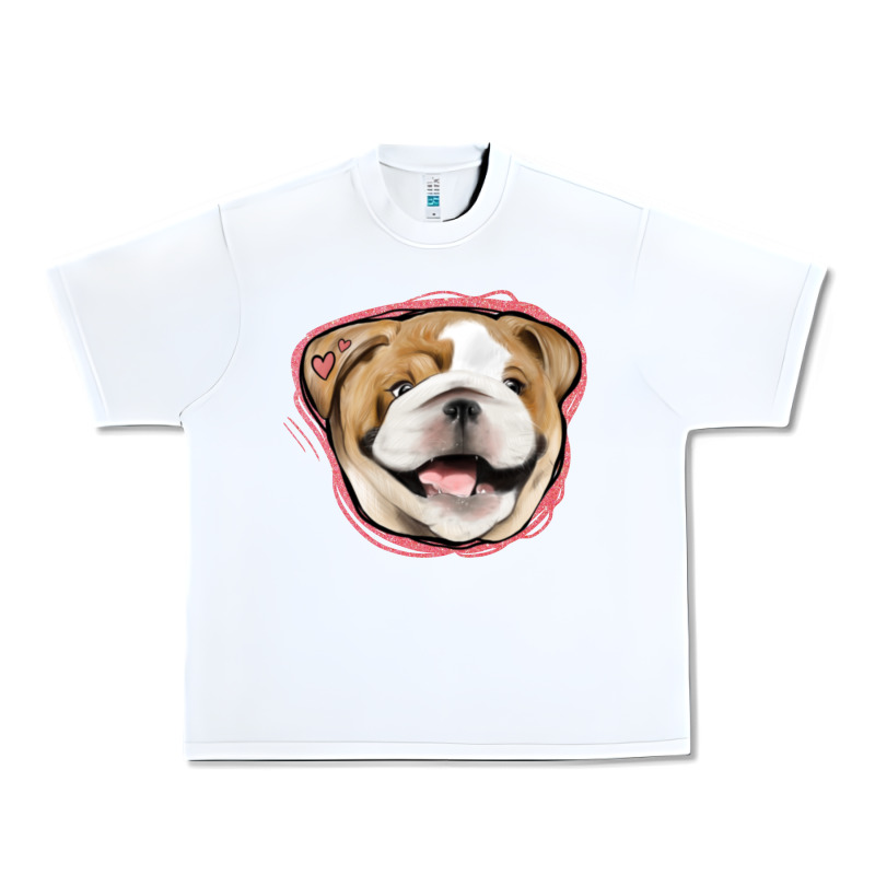 Bulldog Pink Glitter Urban Heavy Tee by Jasminsmagicworld | Teevron